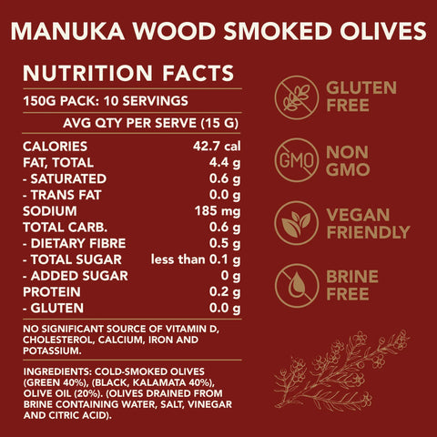 Kiwi Artisan Manuka Wood Smoked Olives
